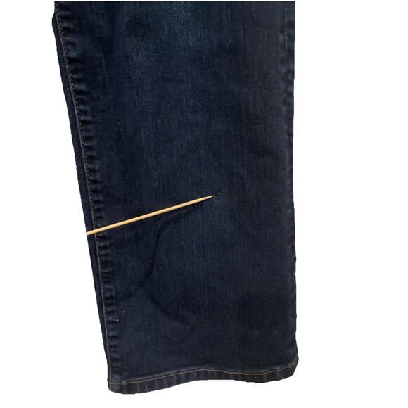 New York & Company size 12 Mid Rise Straight Leg Dark Blue Jeans Size 12 Petite - Picture 4 of 9
